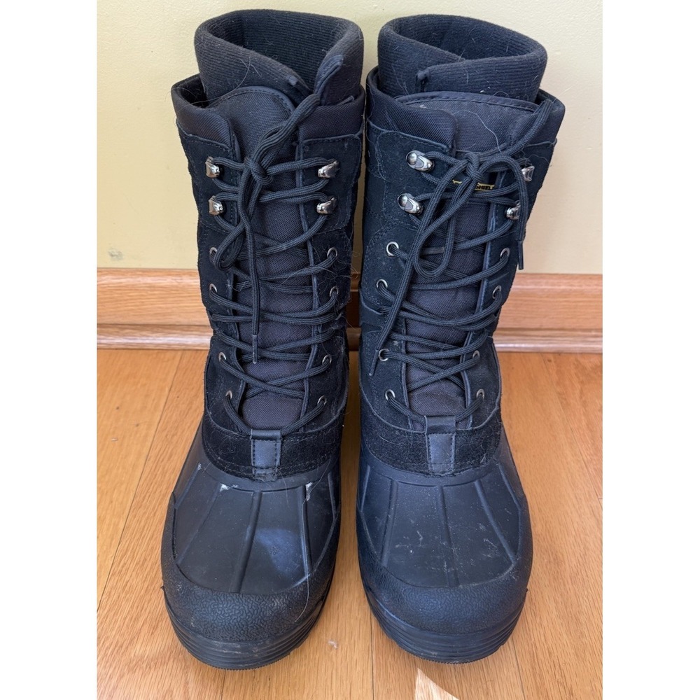 Arctic Shield Suede Leather Upper Snow Boots Men's Size 11 Black Waterproof